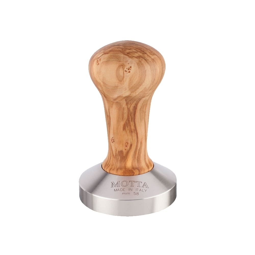 Tamper Edelstahl Olivenholz 58mm
