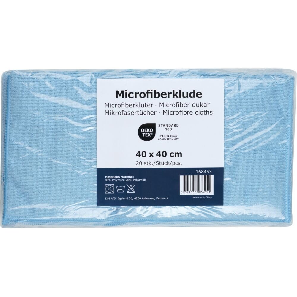Reinigungstuch Microfaser Blau 40X40 VPE=20Stk